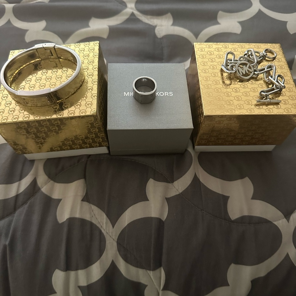 I am selling two bracelets and a ring size 7
